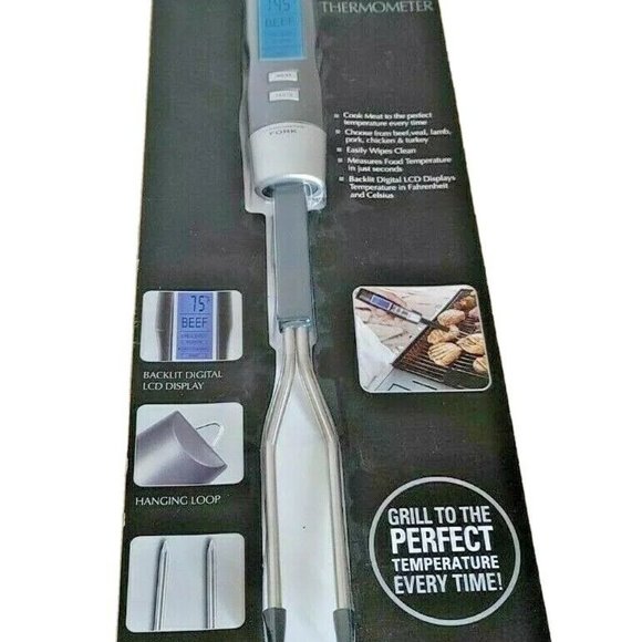 Chef’s Basic Select Digital Barbecue Thermometer LCD Displays New Sealed - Picture 3 of 6